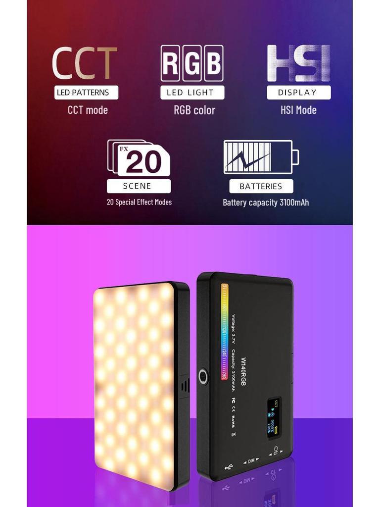 Portable RGB LED Light for Photography & Vlogging
