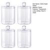 2/4Pcs Cotton Swab Holders Bathroom Storage Boxes with Lid Large Capacity Transparent Design Cotton Ball Floss Jar Containers