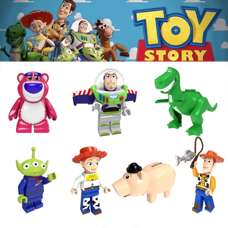 Blocos de Construção Toy Story Bonecos de Plástico para Crianças 4,5cm de Altura