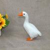 Artificial Feather Goose Statue Bird Sculpture Simulation Animal Figurine for Patio