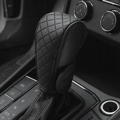 Leather Car Shift Handle Cover Non-Slip Car Interior Accessories Durable Shift Knob Cover  for Car