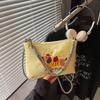 Canvas bag women's large capacity summer versatile messenger bag casual shoulder underarm bag commuter pillow bag