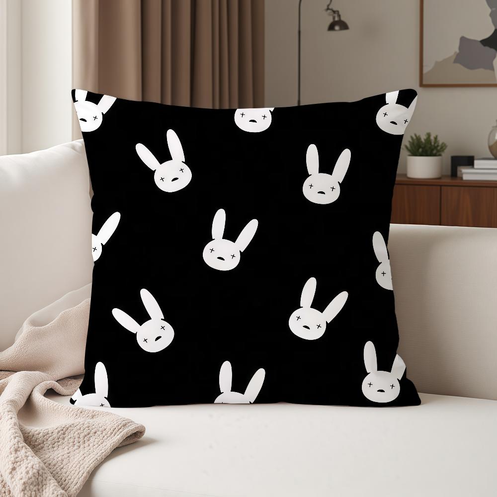 Sänger B-Bad B-Bunny Kissenbezug Geeignet für Schlafzimmer Wohnzimmer Autos Heimdekoration