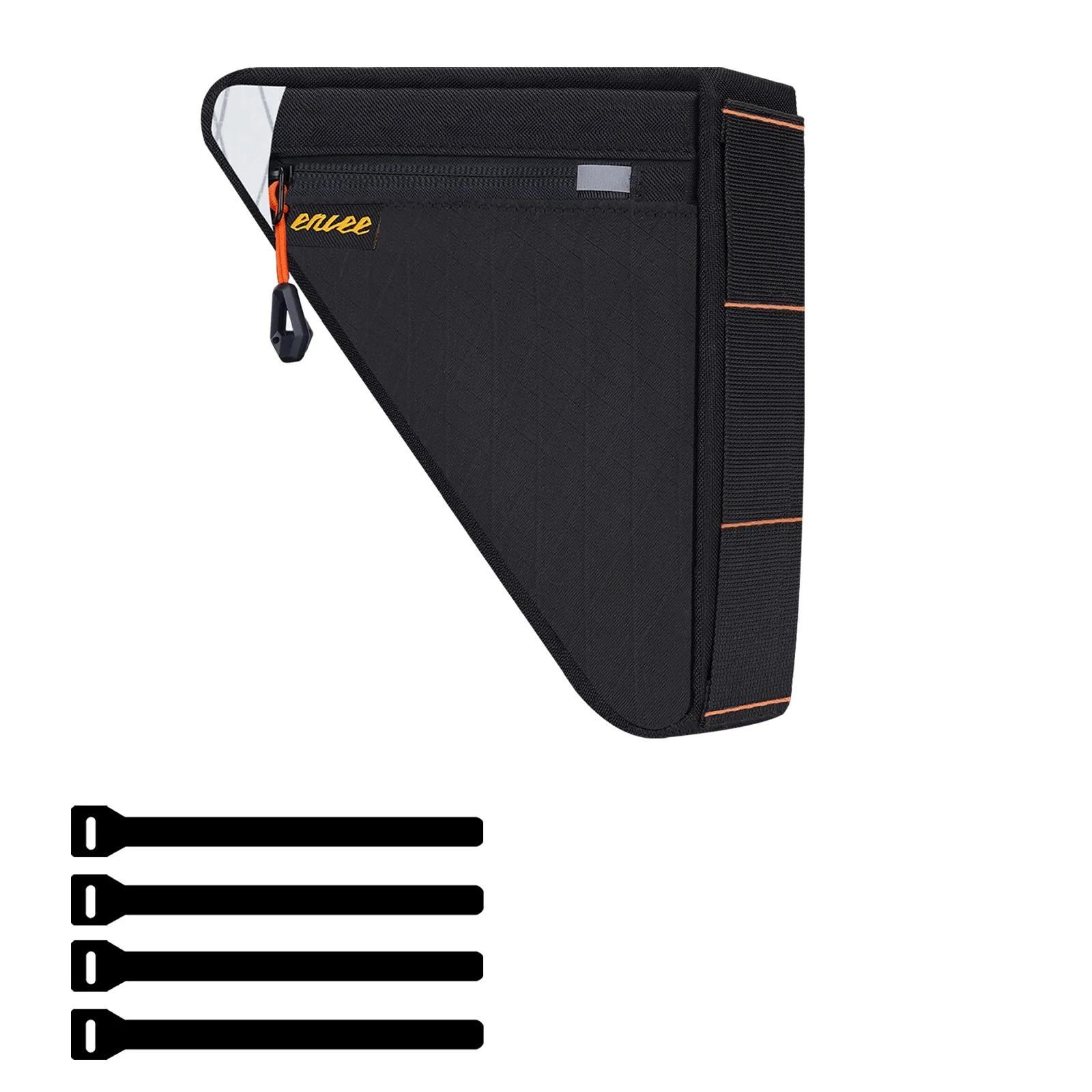 Foldable Triangle Frame Bag Waterproof Cloth Bike Crossbar Storage Tool Bag for MTB & Road Bike 1L