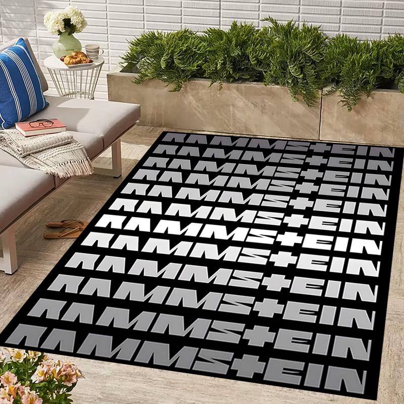 1pc Rammstein2 Design Area Rug - Non-Slip, Soft & Cozy Floor Mat for Living Room, Bedroom, Office - Indoor/Outdoor Decorative Carpet