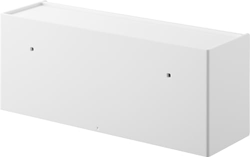 Yamazaki Tower Wall-Mounted Storage Box (1355) - White, Compatible with Plasterboard Walls, Dimensions: W26 X D8 X H10.6cm (9.8 X 3.3 X 4.6 Inches). I
