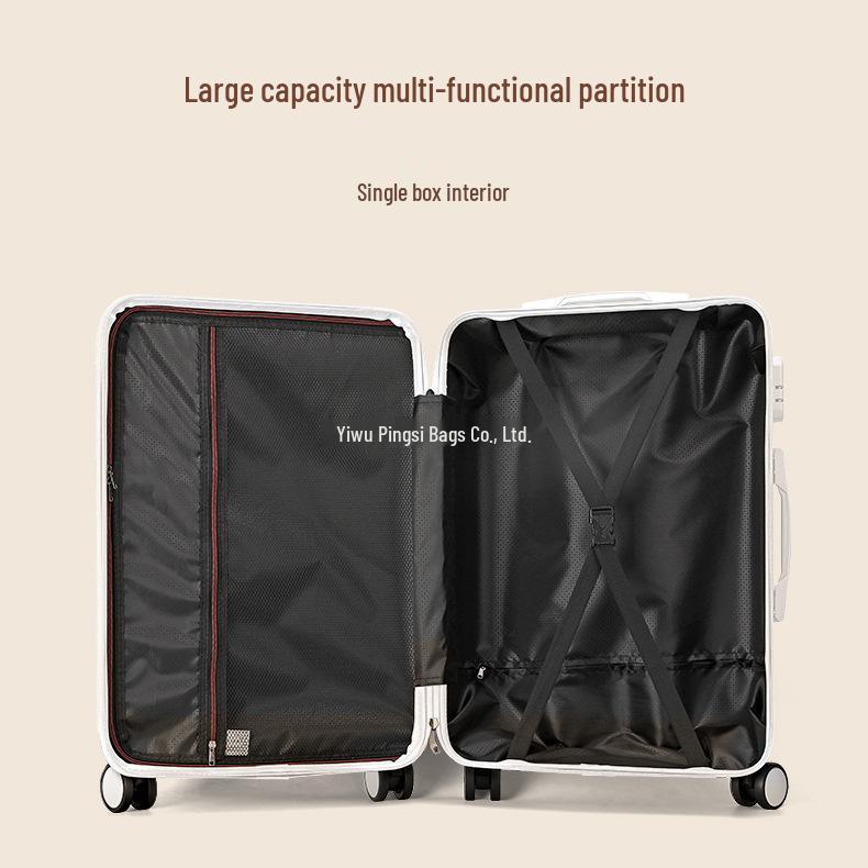 Women's 20" Carry-On Luggage - Sturdy and Durable Trolley Case with Thickened Design and Combination Lock, Men's 28" Large Capacity Option Available.