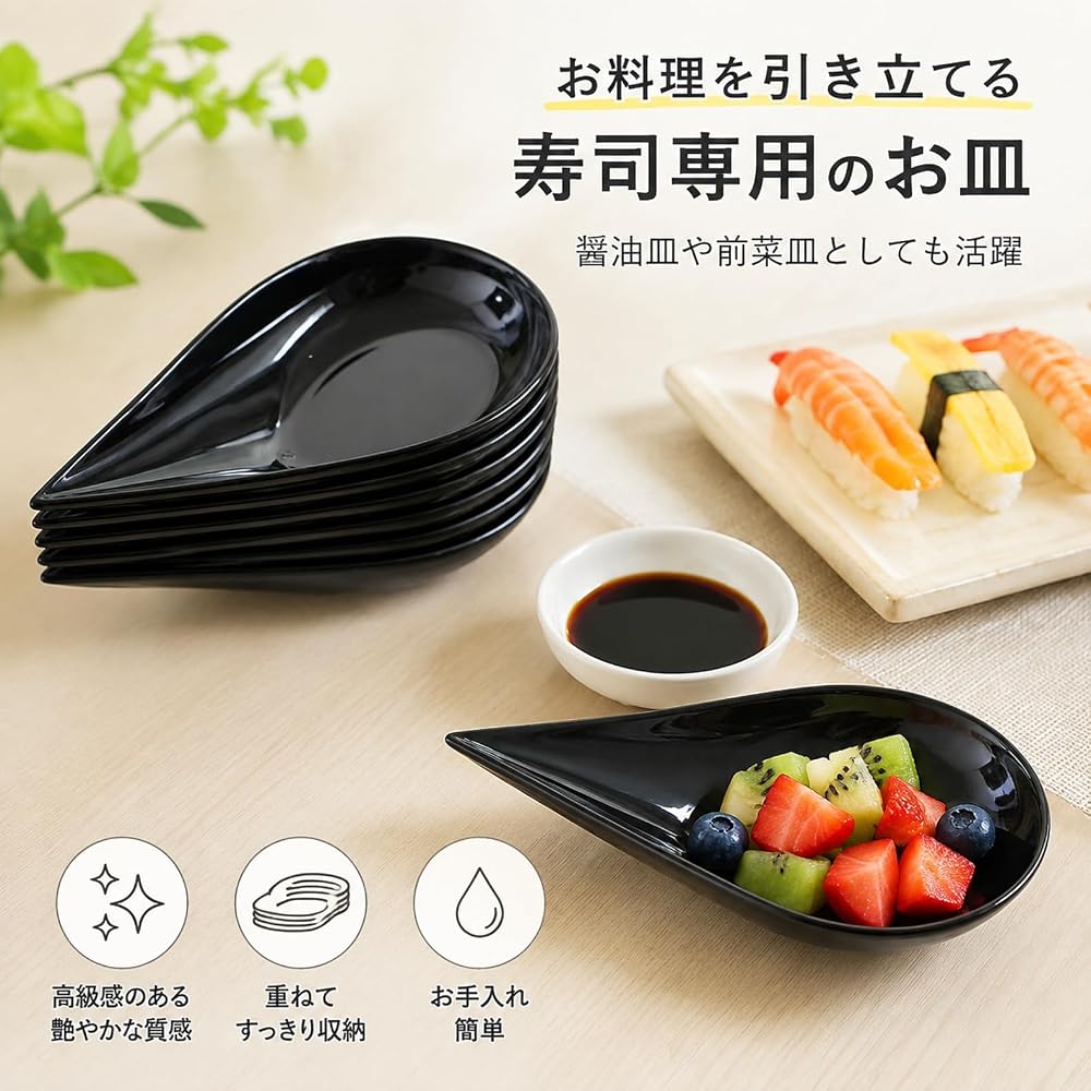 Mini Appetizer Plates, Amuse-Bouche Spoons, Teardrop Shape, Plastic, Approx. 5 x 10 x 13 cm,