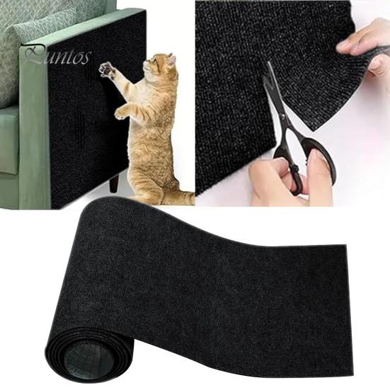 39.4"x15.8" Cat Scratching Mat Self-Adhesive Trimmable DIY Cat Scratcher Pad for Couch Wall Doors Cat Trees Anti-Scratch Furniture Protector