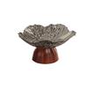 Large Capacity Pedestal Fruit Bowl Transparent Petal Design Snack Display Tray  Counter-top