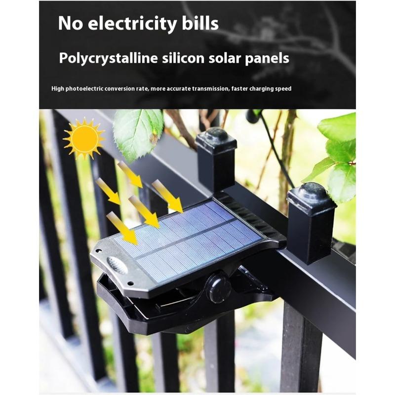 1/2pcs Solar Powered Outdoor Clip on Motion Sensor Light, Waterproof Safety Light, Suitable for Fences, Walls, Garages, and Courtyard Umbrellas