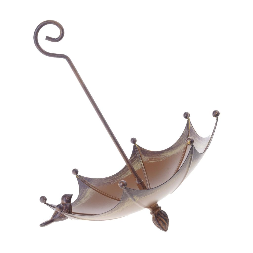 Decorative Umbrella Shape Bird Bath Tray for Garden Yard Balcony Birdwatching Bath Tray for Bird Lovers