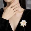 Bo Xin Yun Handmade Pearl Shell Peony Brooch – Elegant Luxury Accessory for Women