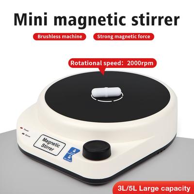 JUANJUAN Mini Magnetic Stirrer 2000rpm Laboratory Supplies Magnetic Mixer 3L 5L Liquid Mixer AC 240V EU Plug With Stir Bar