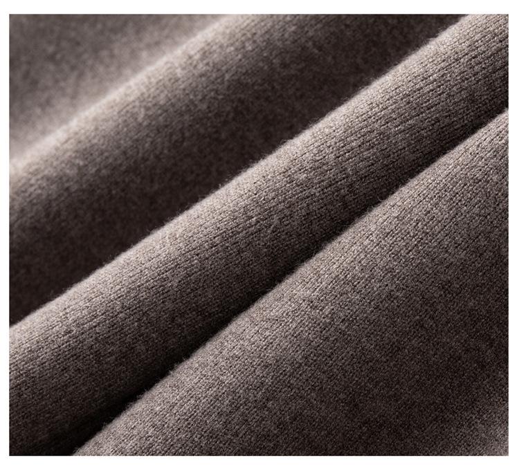 Women's White Wool Knit Wide-Leg Elastic High-Waist Floor-Length Pants — Autumn/Winter Drapey, Loose-Fit, Versatile, Straight-Leg Pants