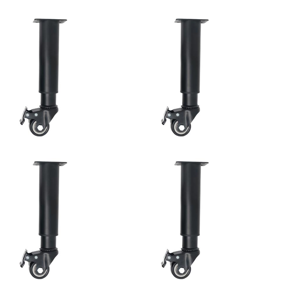4Pcs Metal Adjustable Furniture Legs with Braked Swivel Casters Table Legs Heavy Duty Replacement Support Legs Enduring