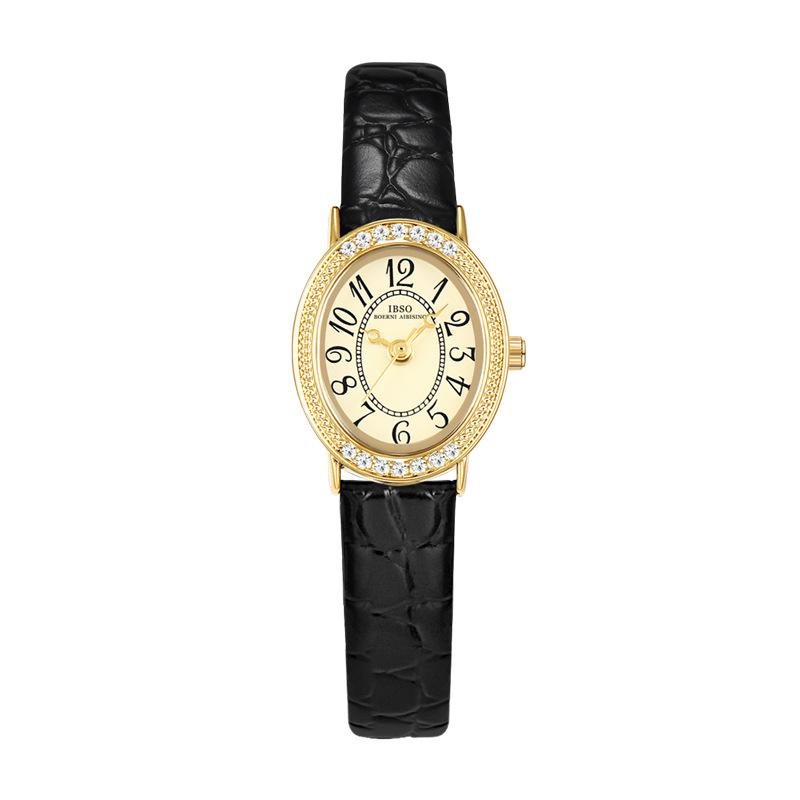 Oval Belt Diamond Women S Watch Small Dial Retro Exquisite Waterproof Women S Watch Fashion Temperament