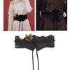 Adjustable Fabric Waistband With Ancient Maple Embroidery Width Belt For Cultural Event Photography Costume