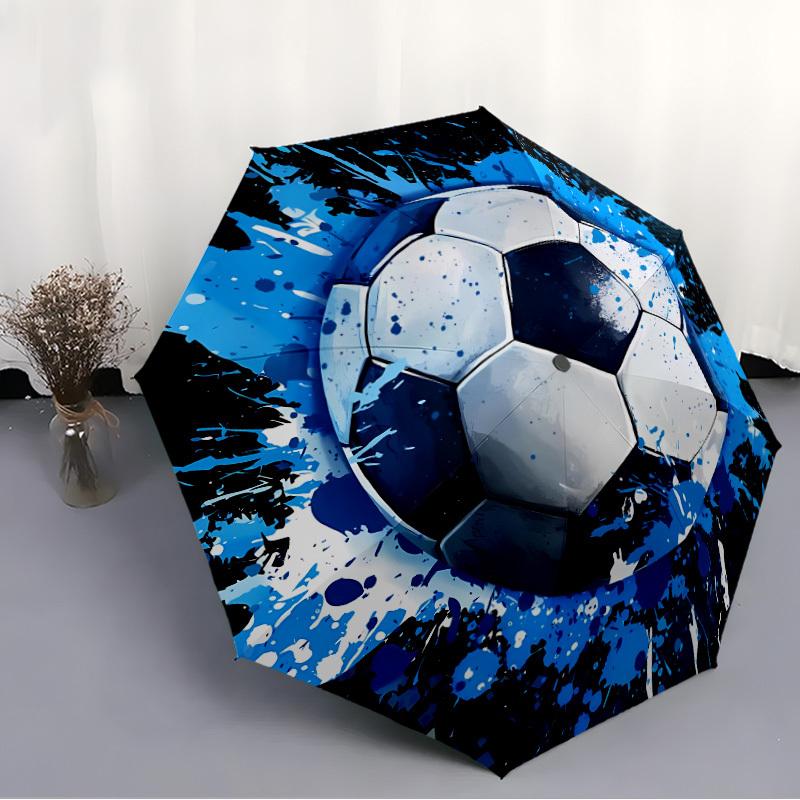 Ombrello Pieghevole Automatico 3 Pieghe Calcio Che Si Apre E Chiude Facilmente, Adatto a Tutte le Stagioni, Perfetto per Viaggi E Uso Quotidiano