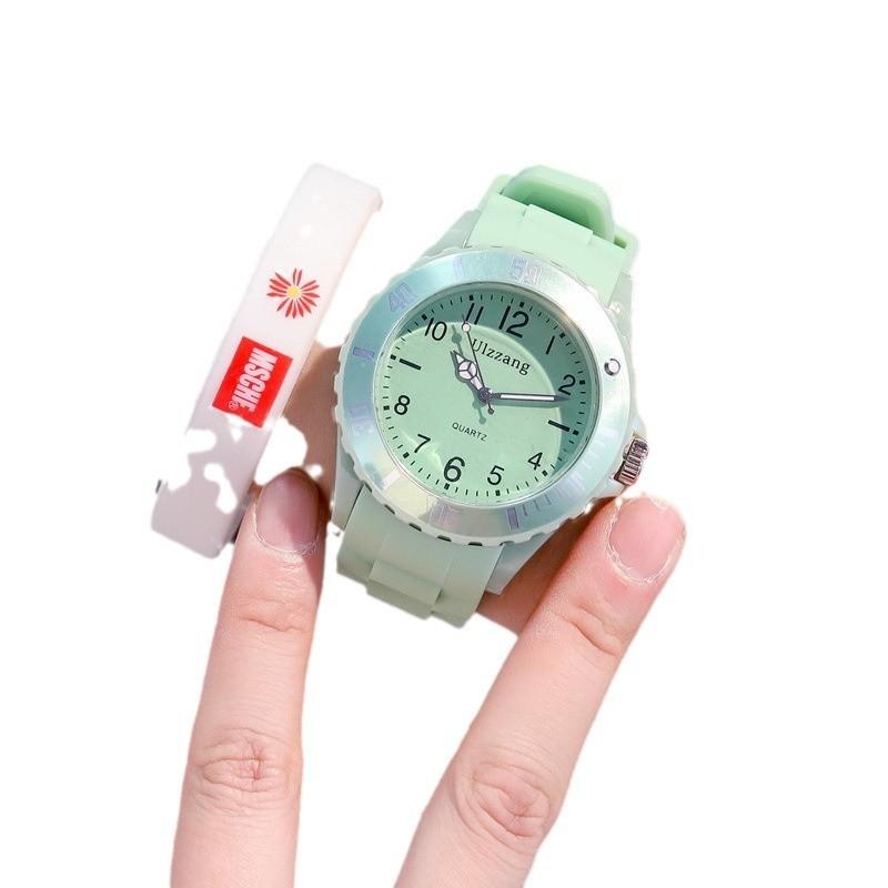 Kids Led Quartz Watch With Night Light And Silicone Strap For Childrens Gift