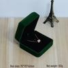 Scatola Gioielli Verde Scura in Velluto - Scatola Regalo per Collana, Anello, Bracciale Rigido e Braccialetto