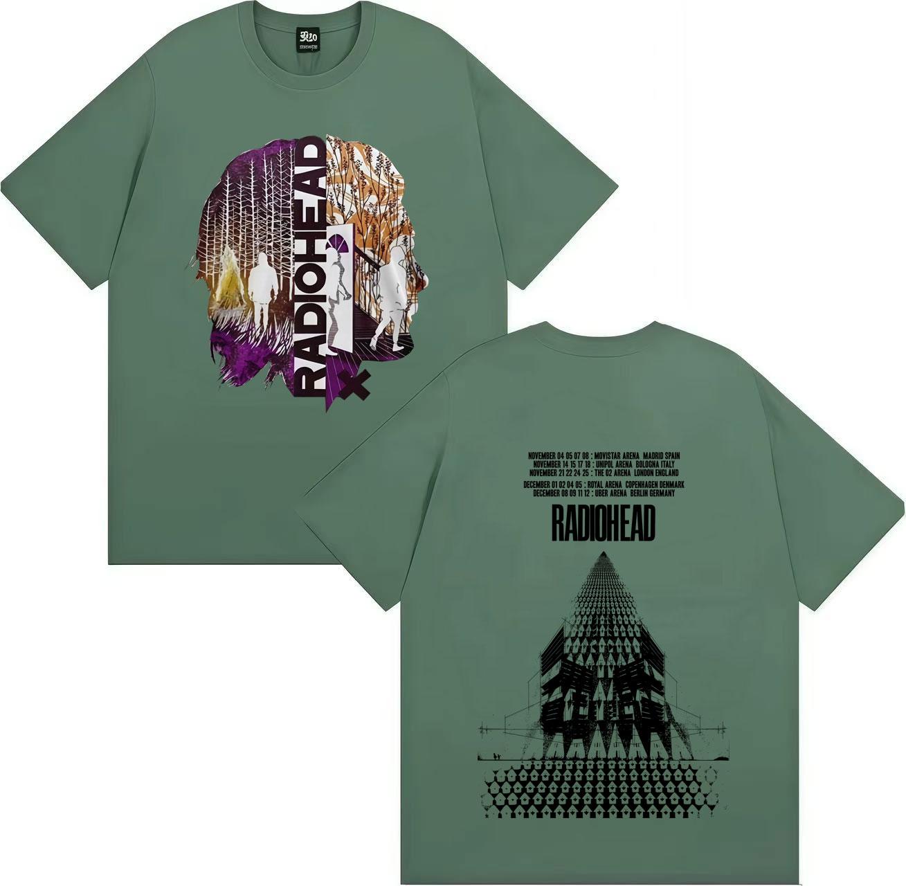 

Streetwear Radiohead Return To The Road European Tour New Harajuku Men Women T Shirts Fashion Y2K Crewneck Tshirt Summer Unisex 3XL