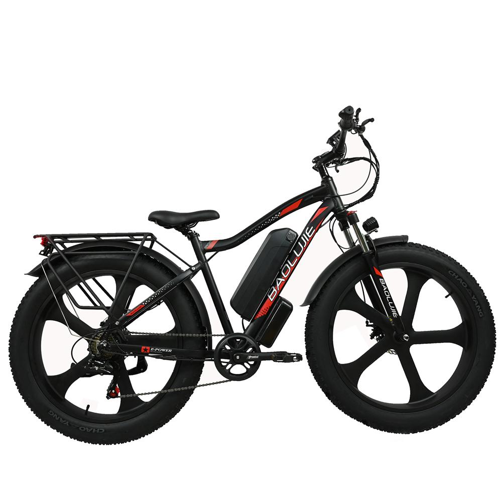 BAOLUJIE DP-2620 Integrated Wheel Adult E-Mountain Bike  500W Motor 48V13AH Battery 26 Inch Fat Tires Off-Road Electric All-Terrain Electric Bicycle