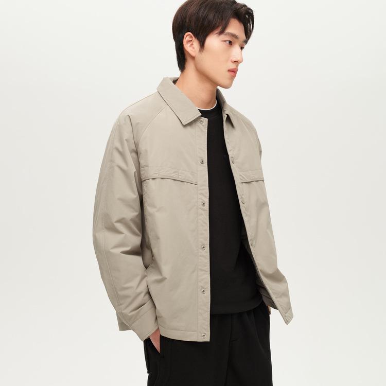 White Duck Down Lightweight Men s Lapel Jacket - 2025 Winter Collection M