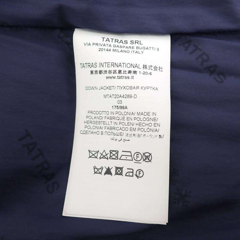 TATRAS  MTAT20A4289-D 3 Down jacket Navy wool/silk mens