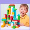 Holzbausteine Set mit 50 großen Teilen zur Förderung der Kreativität von Kindern