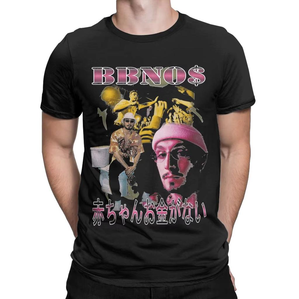 Vintage BBNO$ Vintage Bootleg T-Shirts Herren Rundhals 100% Baumwolle T-Shirts Kurzarm Tees Bedruckte Kleidung