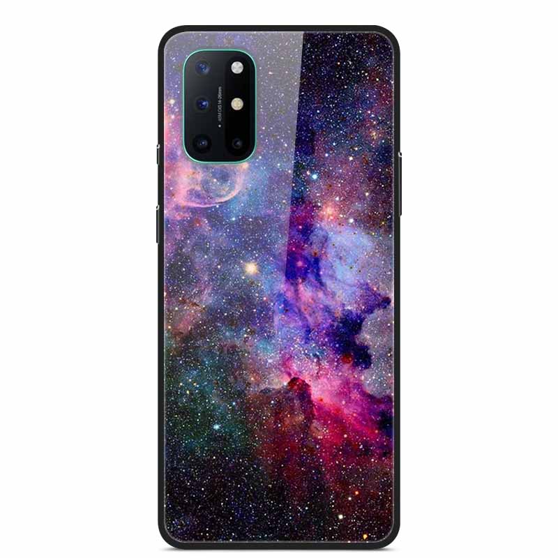 For OnePlus 8T Cases 8 Fashion Tempered Glass Hard Back Covers for Oneplus 8 Phone Cases Soft Bumper Fundas Oneplus8 8 T