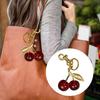 Sparkling Cherry Pendant Fashion Accessory Apple Keyring Stylish Key Pendant Suitable for Adults Friend and Family