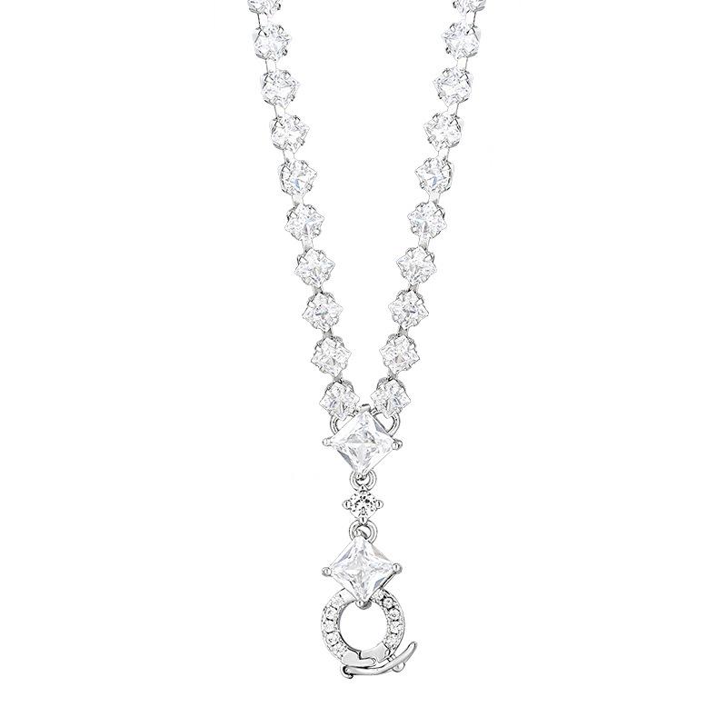 Autumn And Winter Jewelry Copper Bottom Platinum Plated Bubble Wild Chain Button Head Removable 45 + 5Cm