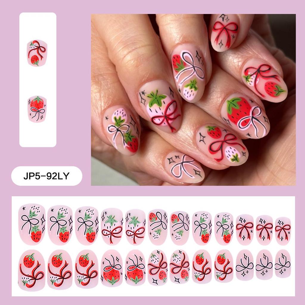 Pegatinas Desmontables para Uñas Estilo Europeo y Americano - Uñas Postizas Simples y Llevables