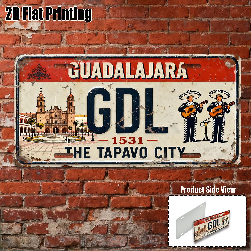 D Flat pc D Flat for Decoration Only Vintage Style License Plate Valbard Theme Decorative License Plate Vintage Lice