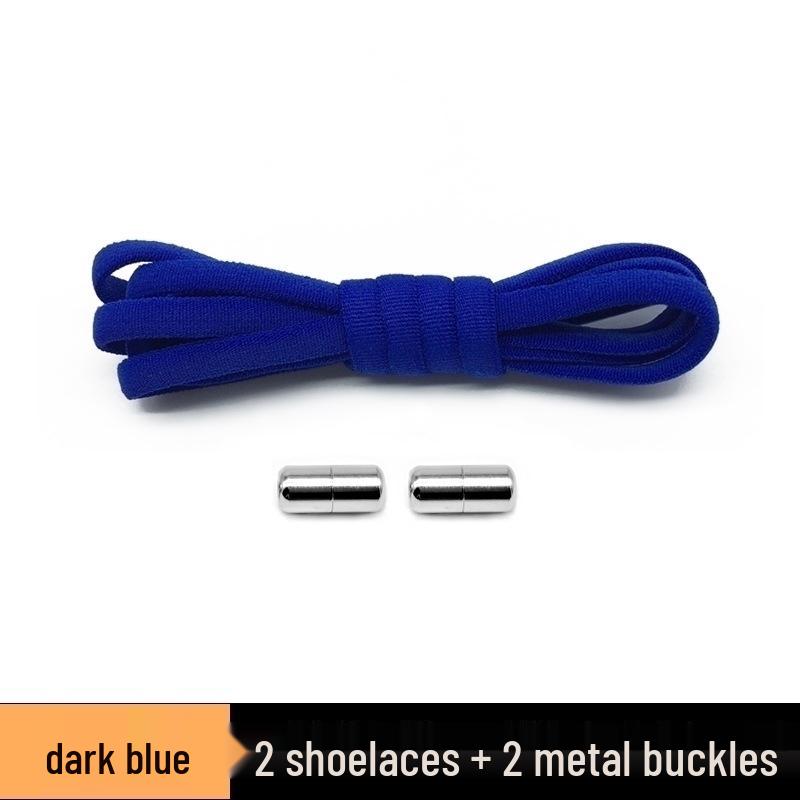 Semicircular No-Tie Elastic Shoelaces with Metal Capsule Buckle Shoe Accessories
