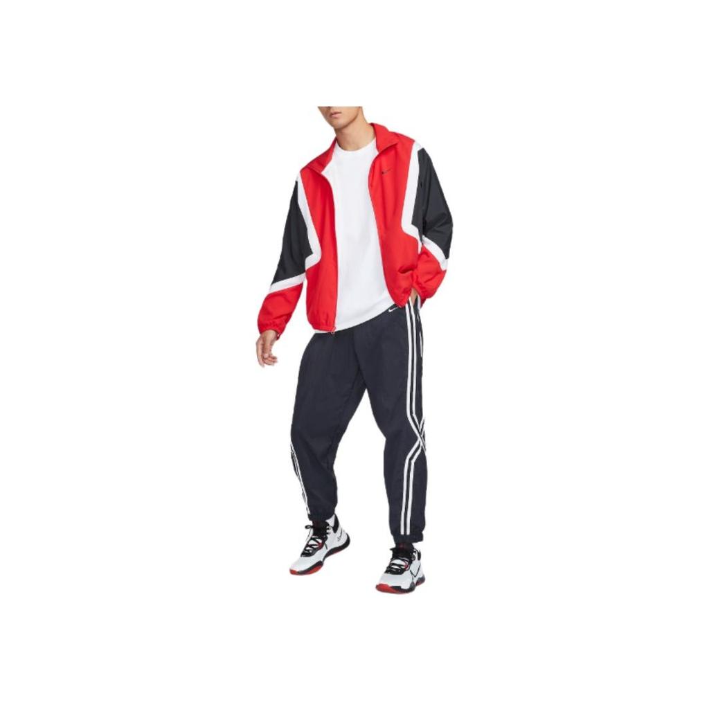 Nike Giacca da Uomo a Blocchi di Colore Retro Traspirante a Maniche Lunghe con Collo Rialzato Giubbotti Uomo Rosso FZ0249-657