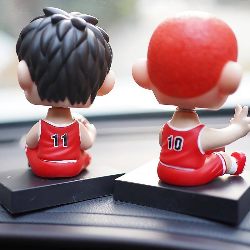 Car Interior Decoration Cartoon Anime Slam Dunk PVC Action Figures Hanamichi Sakuragi Model Shake Head Ornament Auto Accessories