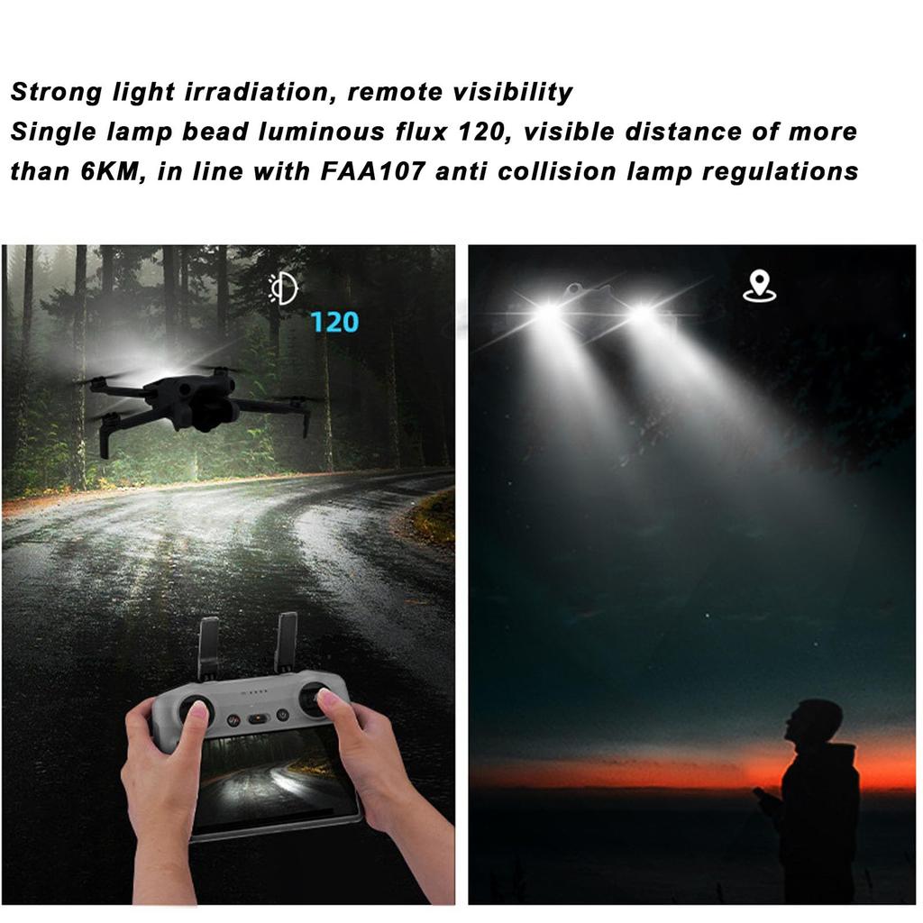 Drone Strobe Light, Anti-Collision Light for Night Flight, High-Brightness Rechargeable Flashing Light for Mini Series, Avata Series, Spark