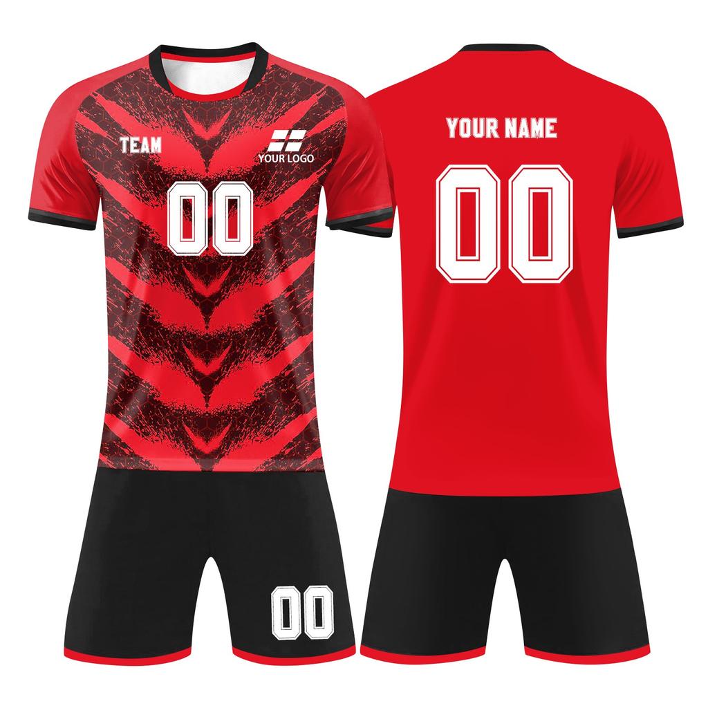 Set Maglia e Pantaloncini Atletici da Calcio per Uomo Uniforme Asciugatura Rapida per Allenamento di Calcio e Sport di Squadra
