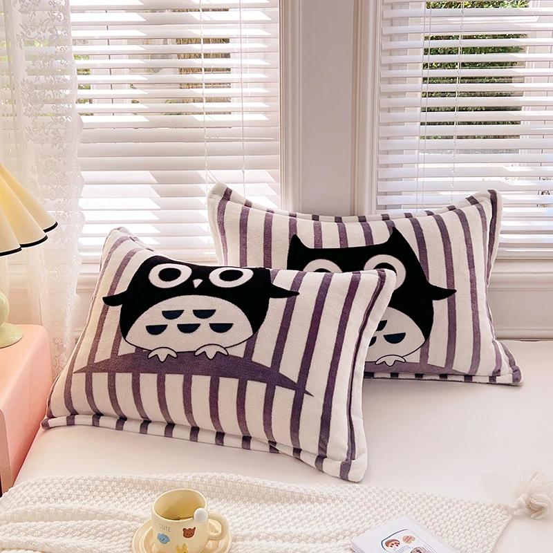 

2PCS Microfiber Keep Warm Throw Pillow Case Winter Soft Euro Sham for Bed,Custom Size Cushion Cover Sofa Decoration Pillowcase 2pc Pillowcases
