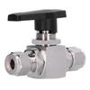 Ball Valve Stainless Steel 316L 3‑Piece Mini Female Replacement Switch Device 10mm
