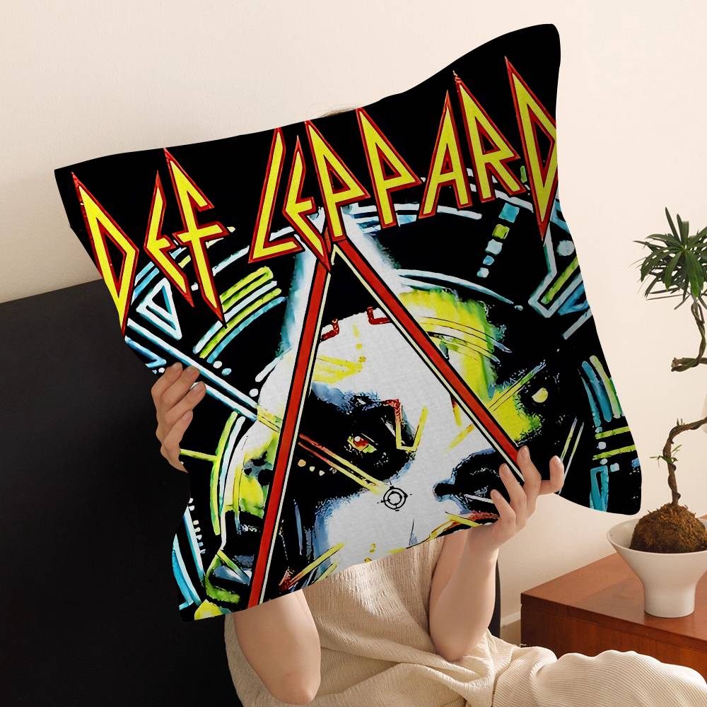 

Band DDef LLeppardS Pillow Gifts Home Office Furnishings Bedroom Sofa Car Cushion Cover Case 45x45cm 30x30 cm