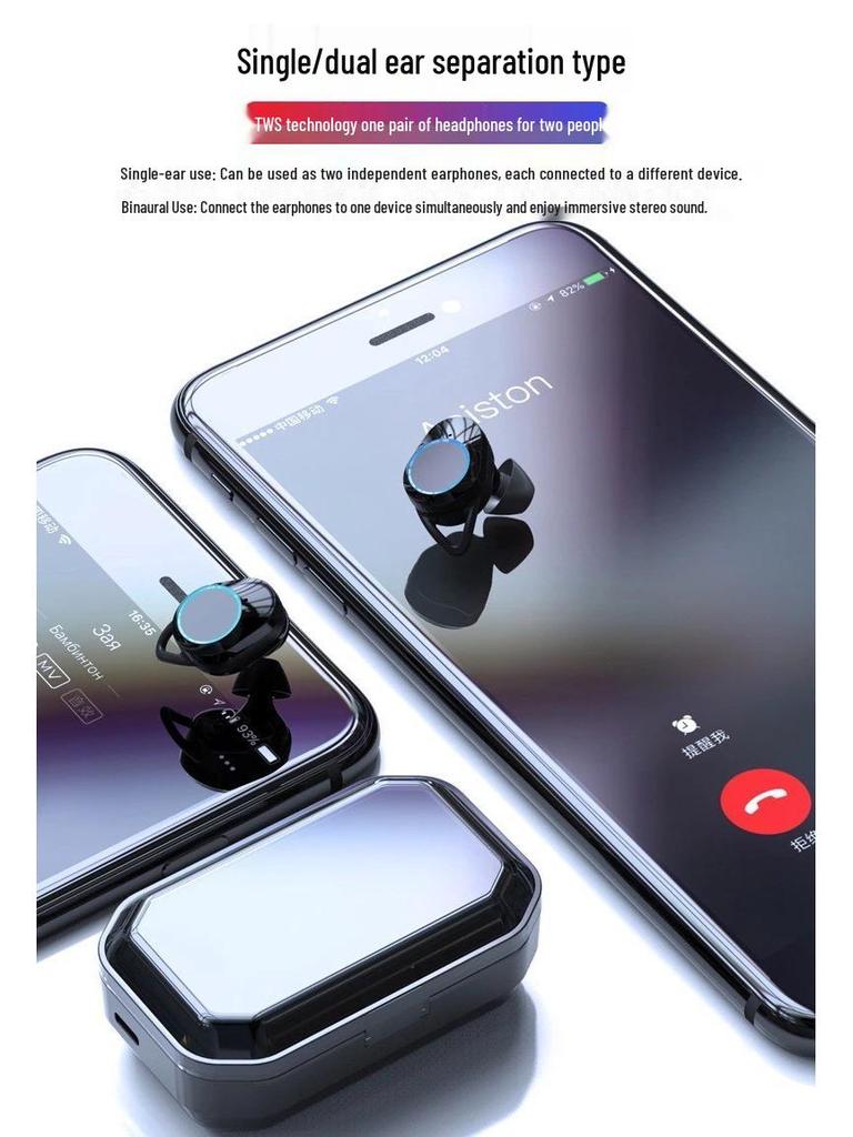 Wireless Bluetooth TWS Earbuds with Digital Display, Noise Cancelling, and Touch Control