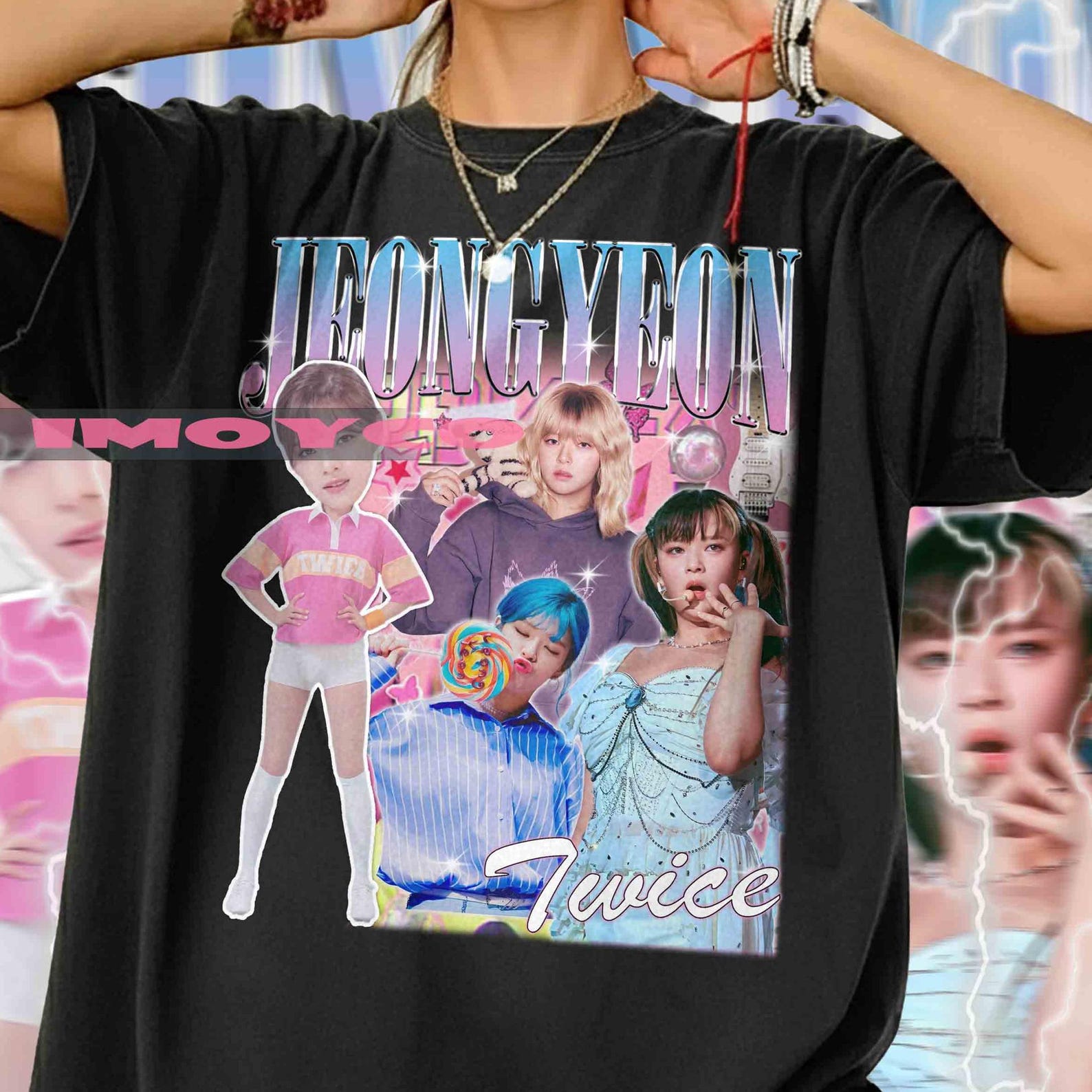 Jeongyeon Twice Vintage Style T-Shirt, Retro K-Pop Merch XL