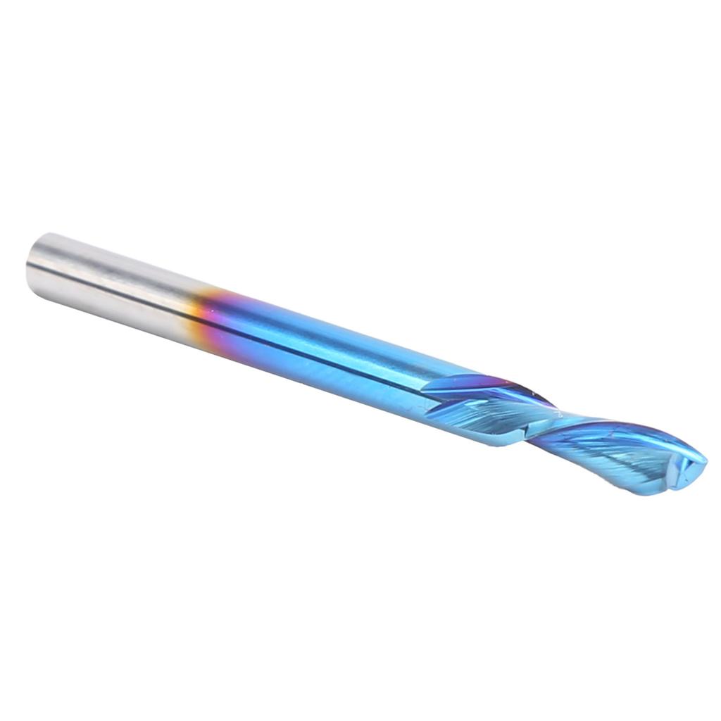 2Flute Milling Cutter Blue Coated LeftHanded Tungsten Steel Hardware 3.175x3.175x8x40