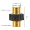 M22 14mm Male Brass High Pressure Washer Coupler Adapter, Garden Pipe Hose Parts 5000 PSI for