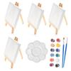 Mini Chevalet et Toiles pour Enfants - Set de 23 Pièces: Peinture Acrylique et à l'Huile pour Débutants sur Chevalet de Bureau en Bois