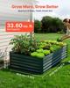 Galvanized Raised Garden Bed, 2030 x 1020 x 460 mm, Rectangular Metal Planter Box Kit Outdoor, Rustproof Elevated Planting Box with Gloves, Alu-Zinc,